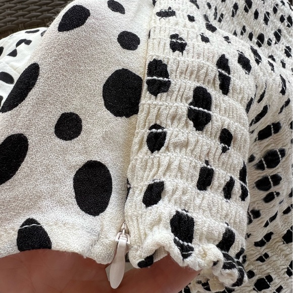 Reformation Black and White Polka Dot Top - Picture 6 of 8